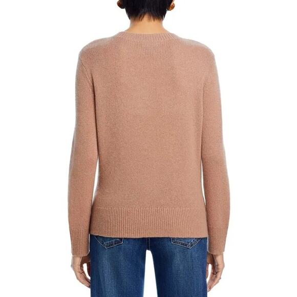 C by Bloomingdale's Women Camel Cashmere Knit Classic Crewneck Sweater Size S - Picture 6 of 6